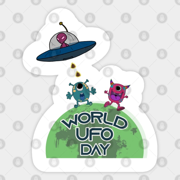 World UFO Day Sticker by Be Scintilla